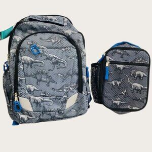 New Crckt Youth Backpack Set 2 Piece Includes Matching Lunch Kit Dinosaurs